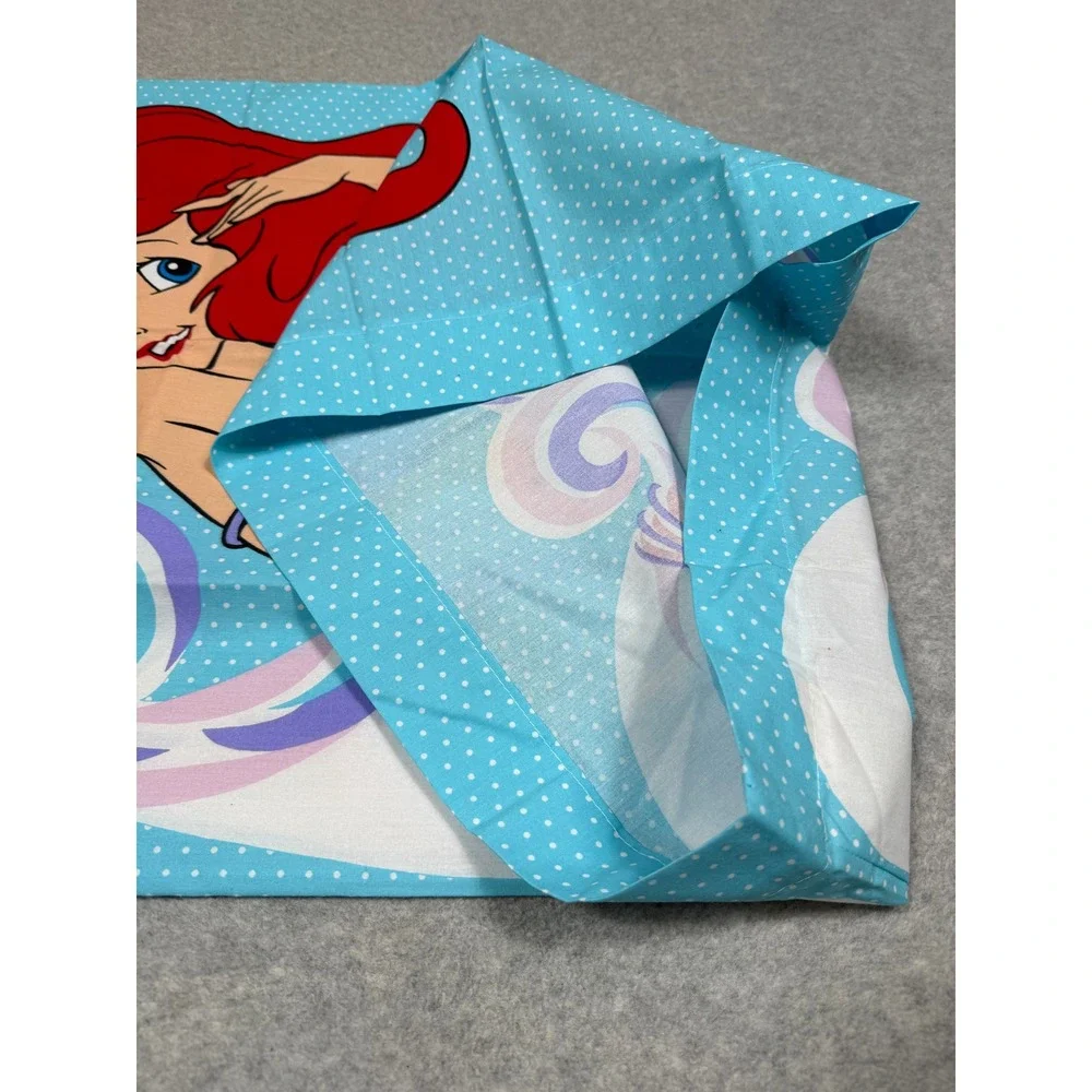 Vintage Disney Little Mermaid Ariel Flounder Sebastian Pillowcase Made in USA